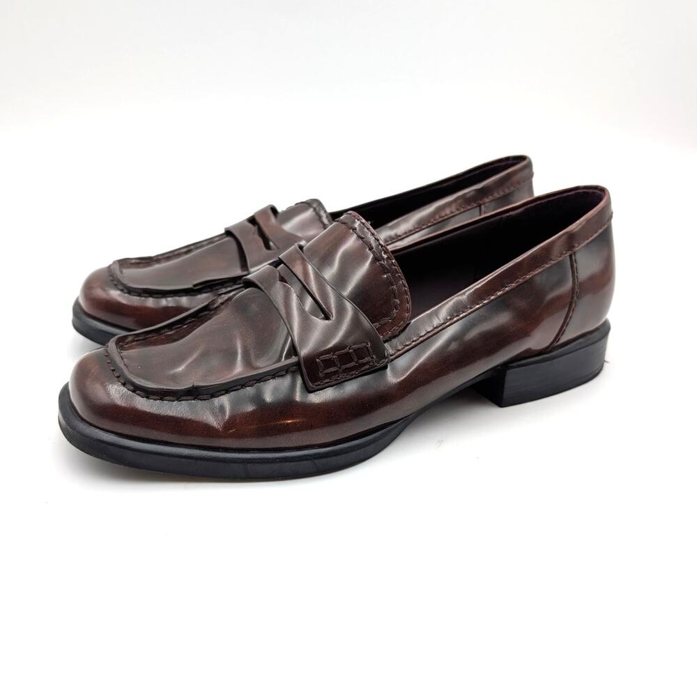 Naturalizer Darry Lug Sole Women's Loafers Shoes Brown Size US8.5M EU39